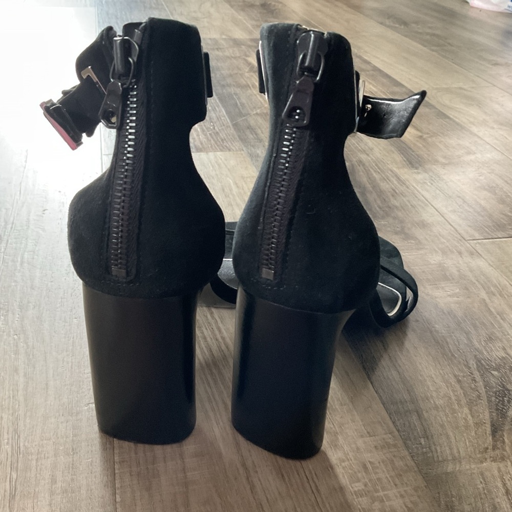 Rag & Bone Ellis Sandal High Heel Black Suede Size 39 9 - Picture 4 of 8